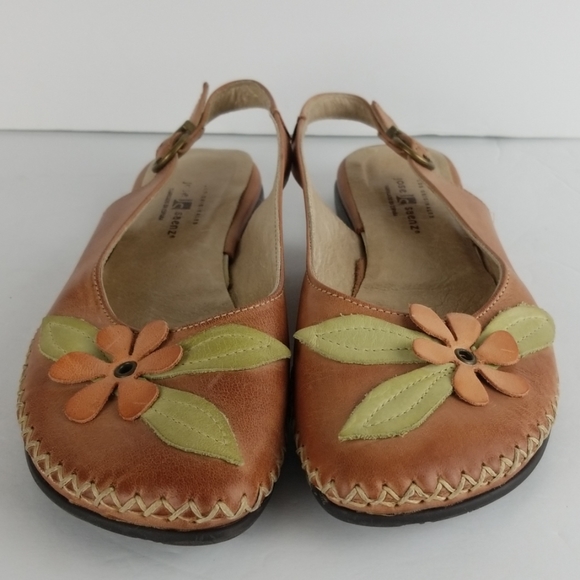 Jose saenz flats slingback leather size 37 - Picture 2 of 6